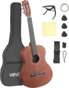 VEVOR Classical Guitar, 36 Inch, Wood Classical Guitar Starter Kit for Beginners, with Nylon Strings, Gig Bag, Strap, Tuner, Extra Strings, Picks, Capo, Sapele & Rosewood, for Kids Girls Boys, Natural