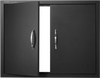 VEVOR BBQ Access Door, 31W x 24H Inch Double Outdoor Kitchen Door, Cold Plate Flush Mount Door, Wall Vertical Door with Handles, for BBQ Island, Grilling Station, Outside Cabinet(Stainless Steel + Oil-Sprayed Product)
