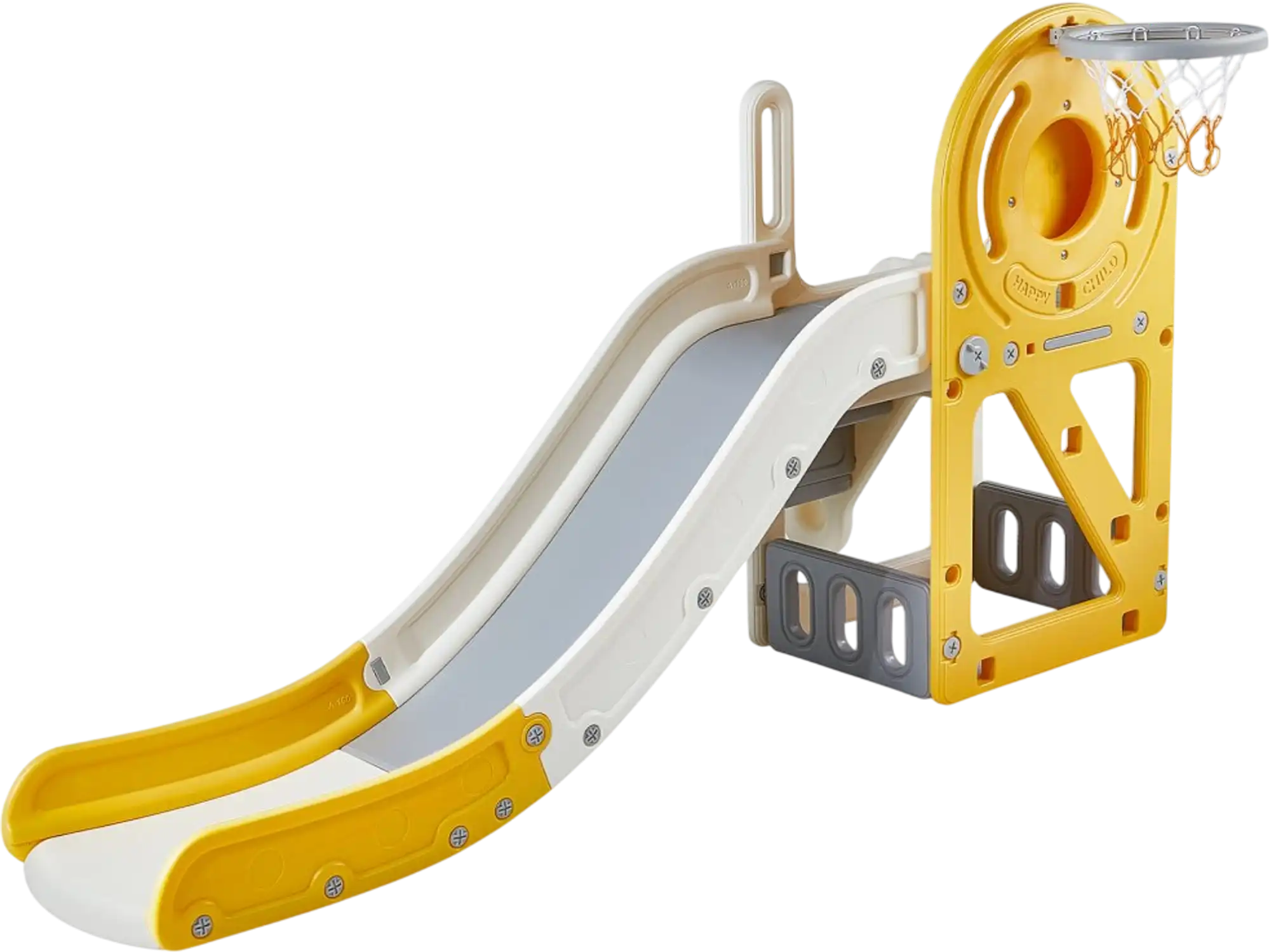 Vevor Toddler Slide Indoor Outdoor Playset with Basketball Hoop and Storage Space New
