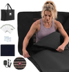 VEVOR Infrared Sauna Blanket with Mineral Stones, 73 x 35 in Sauna Bag, Zero EMF, Portable for Home Detox and Relaxation, Temperature Control & Timer, PU Leather Heating Wrap, Carry Bag, Black