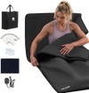 VEVOR Infrared Sauna Blanket 73 x 35 in, Portable PU Leather Sauna Bag, Even Heating for Home Detox & Relaxation, Temp Control & Timer, Full-Body Heating Wrap with Towel Liner, Carry Bag, Black