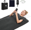 VEVOR Infrared Sauna Blanket with Armholes, 71 x 35 in Portable Sauna Bag, Even Heating for Home Detox & Relaxation, Temp Control & Timer, PU Leather Heating Wrap with Towel Liner, Carry Bag, Black