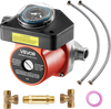 VEVOR Hot Water Recirculating Pump, with Bypass Valve, Instant Recirculation Pump Kit with Timer, Adapter, Circulation Circulator System, Stainless Steel Head, 0.13 HP 110-120V, for Tank Water Heaters