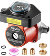 VEVOR Hot Water Recirculating Pump, with Timer, 10 GPM Instant Recirculation Pump Kit, Circulation Circulator System, 0.13 HP AC 110-120V, NPT 3/4 in to NPT 1/2 in Connector, for Solar Water Heater