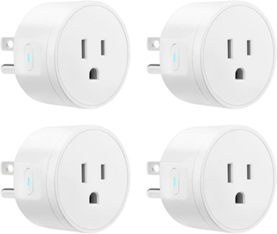 Vevor Smart Plug WiFi Outlet Compatible with Alexa and Google Home 4-Pack White New