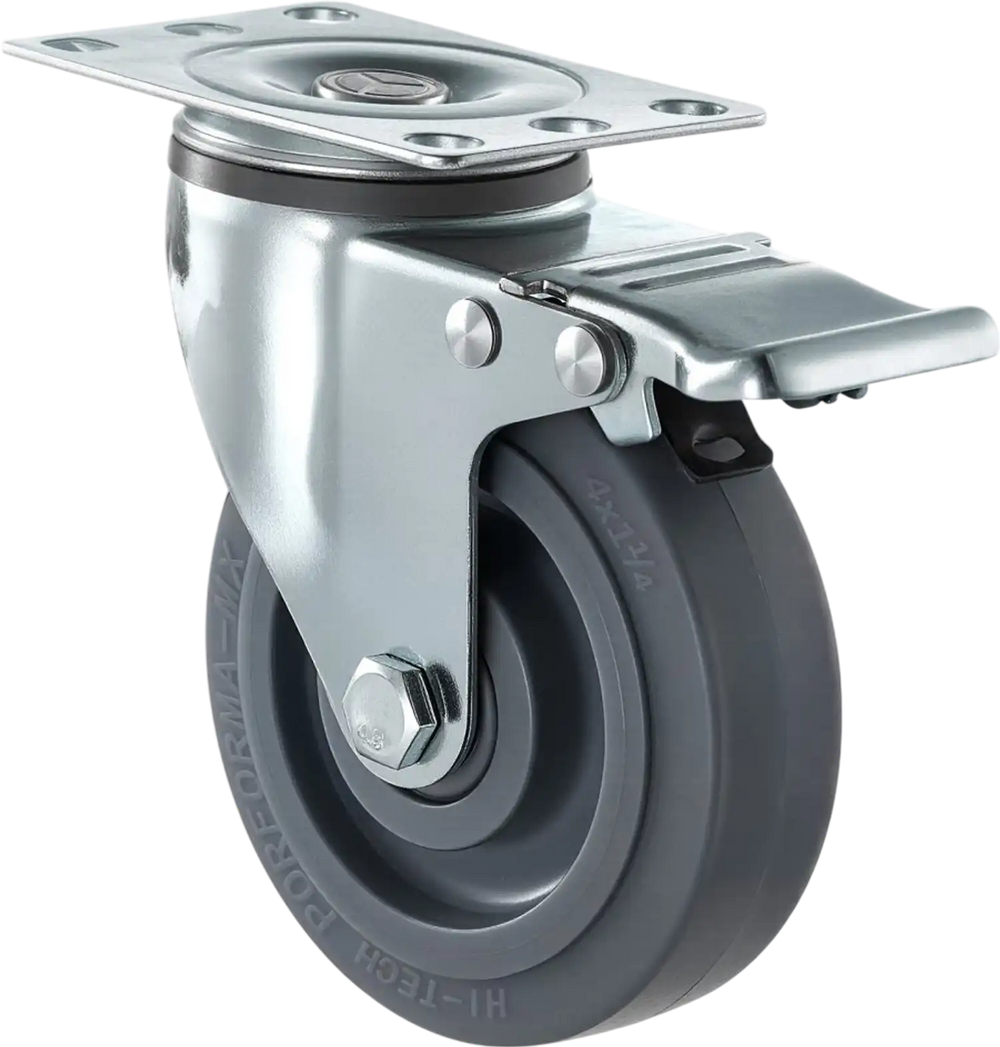 VEVOR Caster Wheels, 5 Inch Heavy Duty Casters, Compatible with VEVOR Insulated Food Pan Carrier, Set of 4 (2 Swivel with Brake, 2 Rigid)