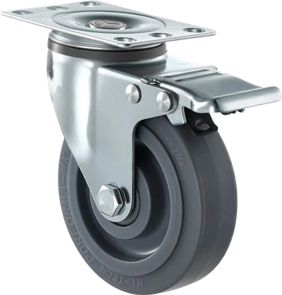 VEVOR Caster Wheels, 5 Inch Heavy Duty Casters, Compatible with VEVOR Insulated Food Pan Carrier, Set of 4 (2 Swivel with Brake, 2 Rigid)