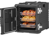 VEVOR Insulated Food Pan Carrier, 82 Qt Non-Electrical Food Warmer, with Wheel & 304 Stainless Steel Latch, LLDPE Stackable Hot Box, for Various Pan Sizes(NOT Included), Fit Catering BBQ Event(Black)