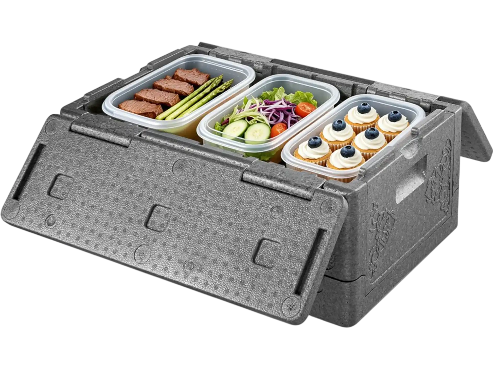 Vevor Insulated Food Warmer 40 Qt Collapsible Non-Electrical Thermal Carrier Gray New