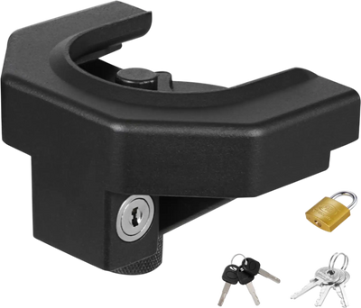 VEVOR Trailer Hitch Lock Kit, Compatible with 2-5/16 in Couplers, Heavy-Duty Anti-Theft Trailer Ball Lock with 3 Keys & Padlock, Prying-Resistant & Impact-Resistant, Fits for RVs, Boats, Trailers