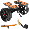 VEVOR Kayak Cart, 300 lbs Load Capacity, Foldable Kayak Trolley with 10-inch Solid Rubber Tires & 1 Ratchet Strap, Paddle Board Trolley for Carrying Kayaks, Canoes, Paddleboards, Float Mats, Jon Boats