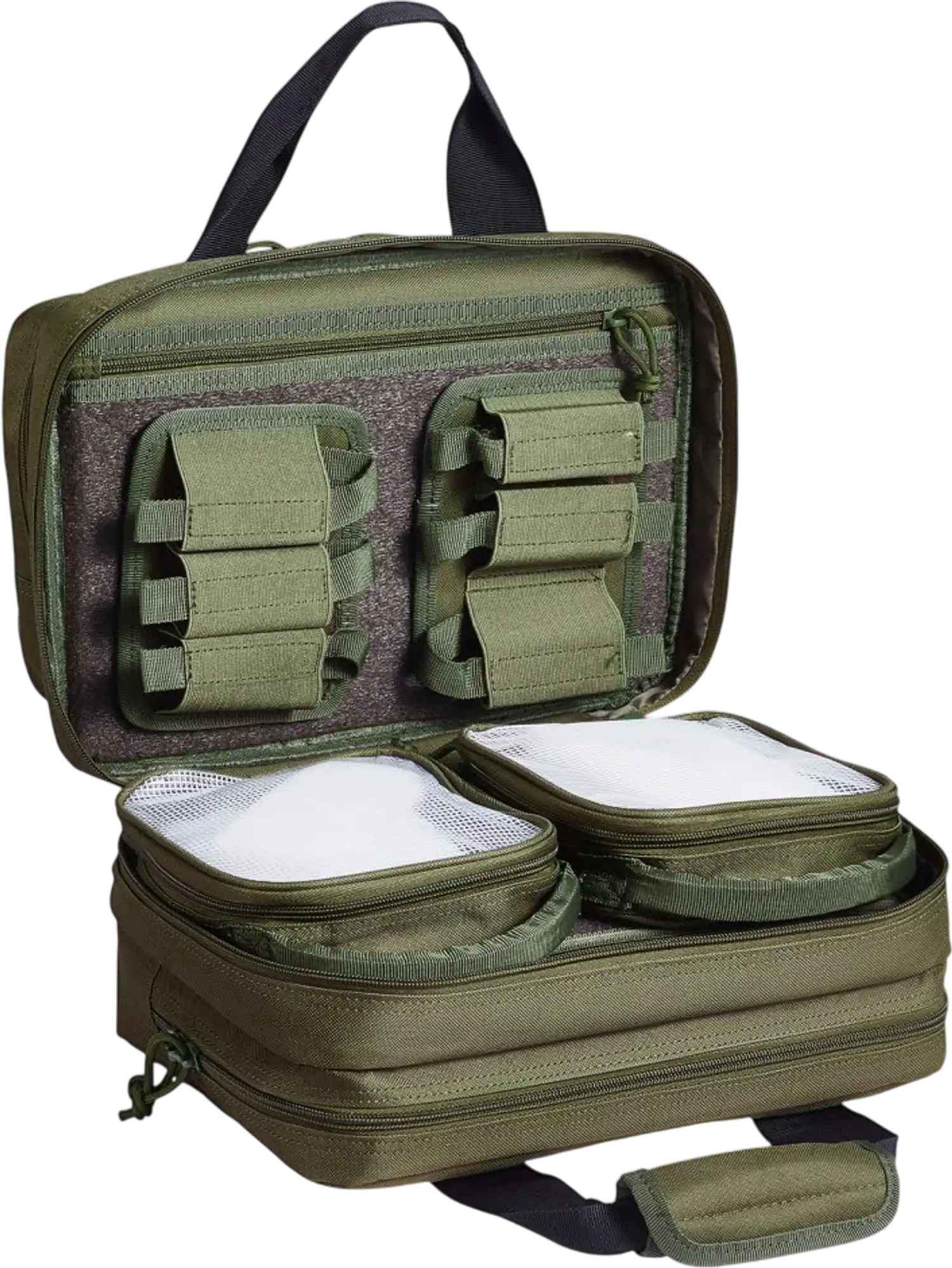 Vevor Range Bag Tactical Gun Bag for 2 Pistols Green New