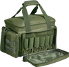 VEVOR Range Bag for 4 Pistols, Tactical Gun Range Bag with 3 Detachable Baffles & 6 Magazines, Firearm Shooting Handgun Bag for Outdoor Hunting Shooting Pistol Bag with Single Shoulder Strip, Green