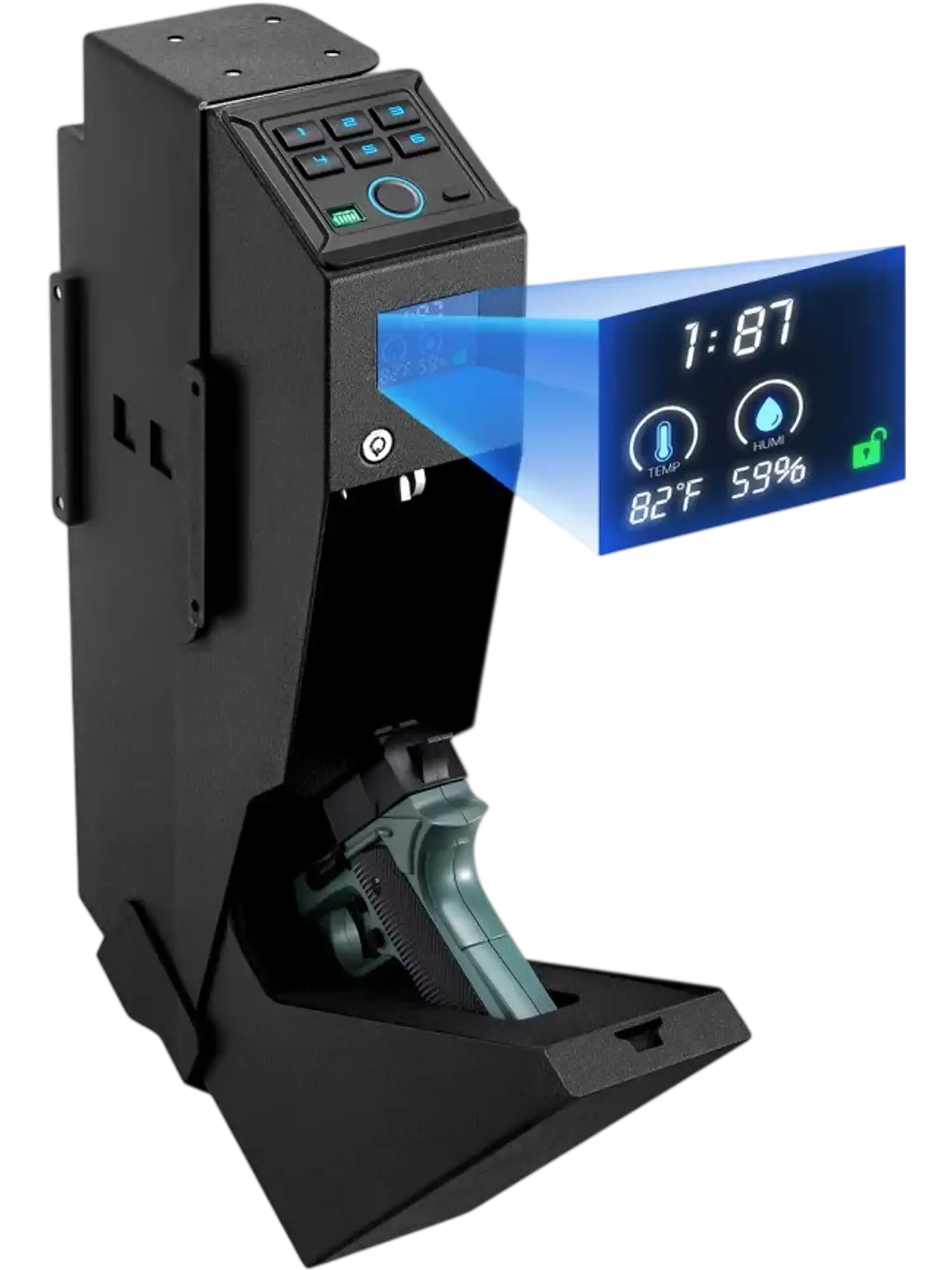 Vevor Gun Safe Slider Handgun Safe with Screen 3-Way Quick Access for 1 Pistol & Magazine New