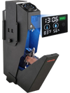 VEVOR Gun Safe for Handgun Biometric Fingerprint Pistol Safe 4-Way Access, for Bedroom Nightstand, Desks, Thick Steel Construction, with LCD Display, Automatic Lighting, Optional Silent Mode, Black