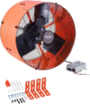 VEVOR Gable Mount Fan, 16 Inch Attic Exhaust Fan with Adjustable Thermostat & Outer Mesh, 2940 CFM House Ventilator Cools Up to 4200 Sq.Ft, Quiet Ventilation for Roof, Garage & Shop, Vibrant Orange