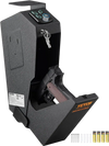 VEVOR Mounted Gun Safe for Pistols, Biometric Gun Safe with Three Quick Access Ways of Fingerprints, Passwords and Keys, Handgun Safe for 1 Pistol for Home, Bedside, Nightstand, Wall