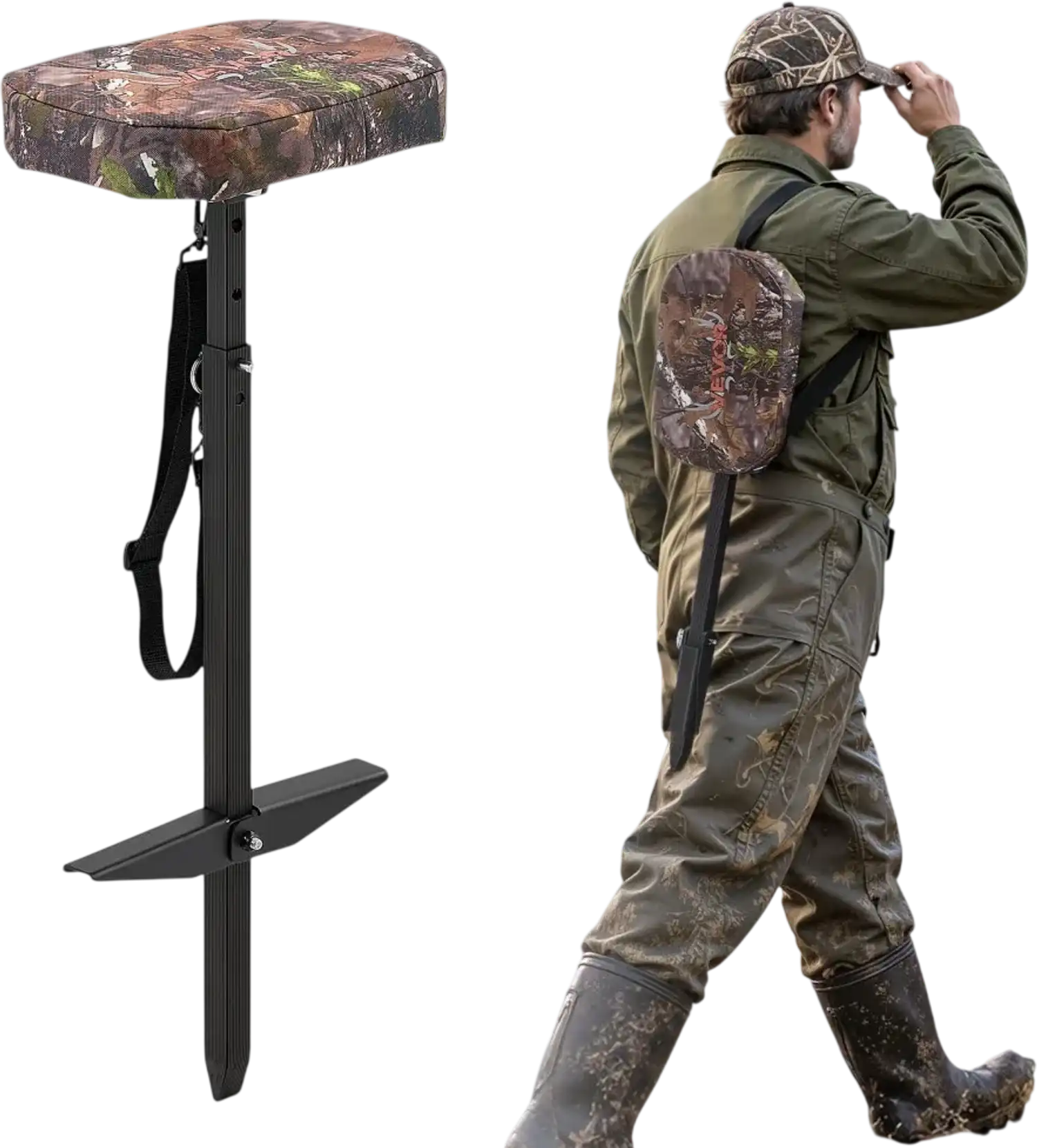 Vevor Marsh Seat Adjustable Duck Hunting Seat New