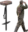 VEVOR Marsh Seat, 25.6-37 in Adjustable Duck Hunting Seat, 300 lb Capacity, Waterfowl Mud Seat for Wetlands & Swamps, 2 Large Mud Plates, Lightweight Aluminum Frame, 600D Camo Fabric & Shoulder Strap