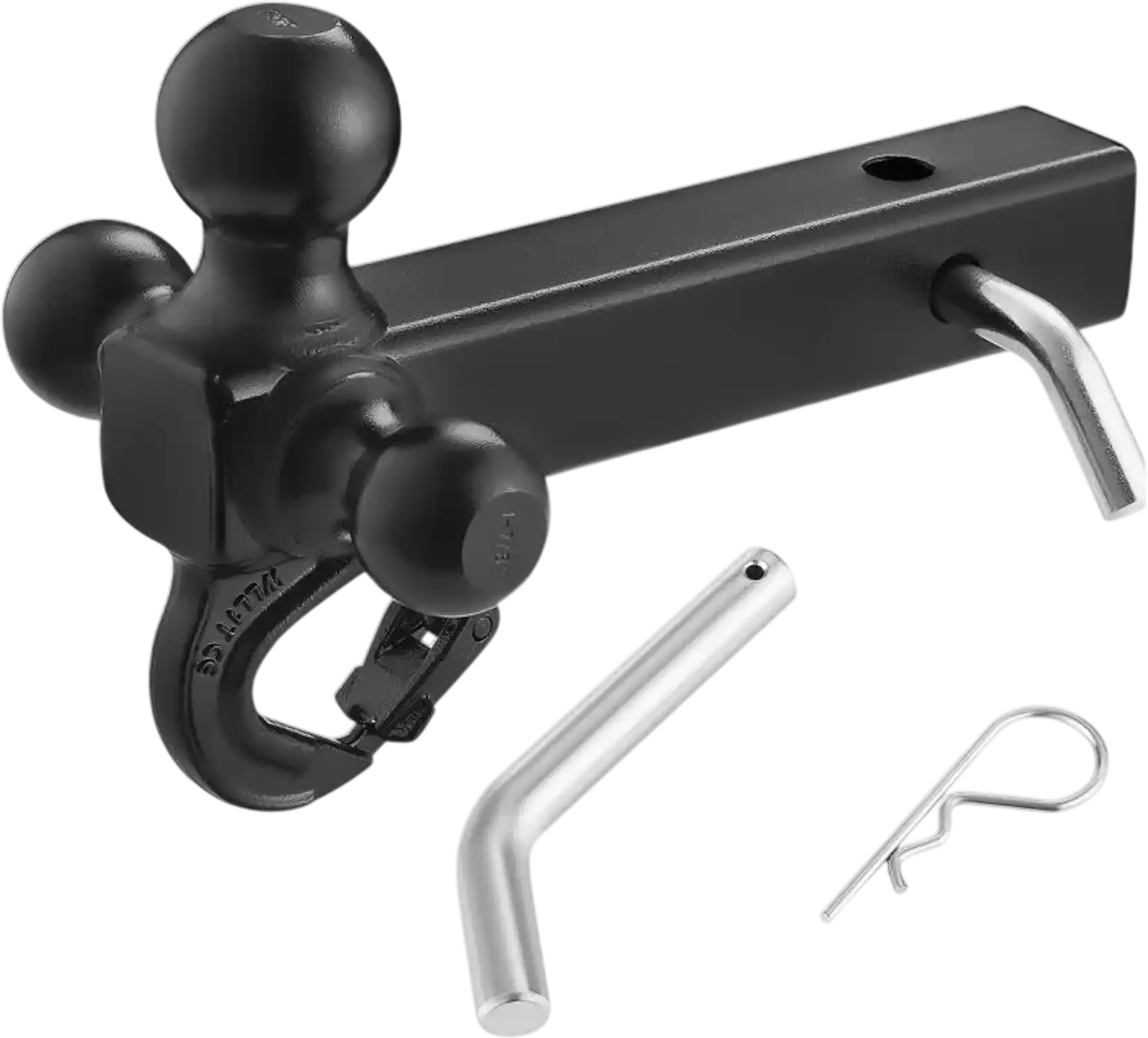 Vevor Trailer Hitch Tri-Ball Mount with Hook 1-7/8