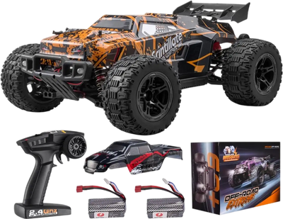 VEVOR Remote Control Car, 1:10 Scale RC Car for Kids,  All Terrain 4WD Off-Road Truck with 45° Wheelie & Adjustable Speed, 50 km/h High-Speed Hobby RC Racing Car Toy, Ideal Gift for 8+ Year Kids, IPX4