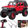 VEVOR Remote Control Car, 1:24 Scale RC Car for Kids, All Terrain 4WD Off-Road Truck with Full Lighting, 1 Extra Shell & 2 Rechargeable Batteries, 2-Speed Hobby Racing Car for 14+ Years Boys Girls