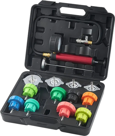 Vevor Radiator Pressure Tester Kit Universal 14-Piece Coolant Vacuum Purge Refill Set New