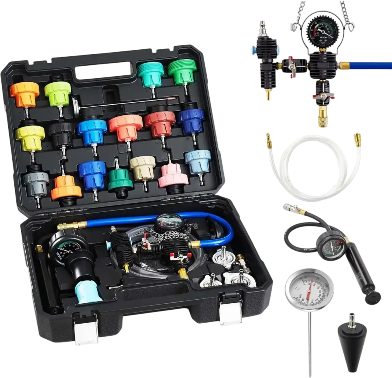 Vevor Coolant Pressure Tester Kit 47-Pc Radiator Vacuum Refill Tool Set New