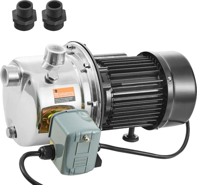 Vevor Shallow Well Jet Pump 3/4 HP Stainless Steel 115V 18.5 GPM 131' New