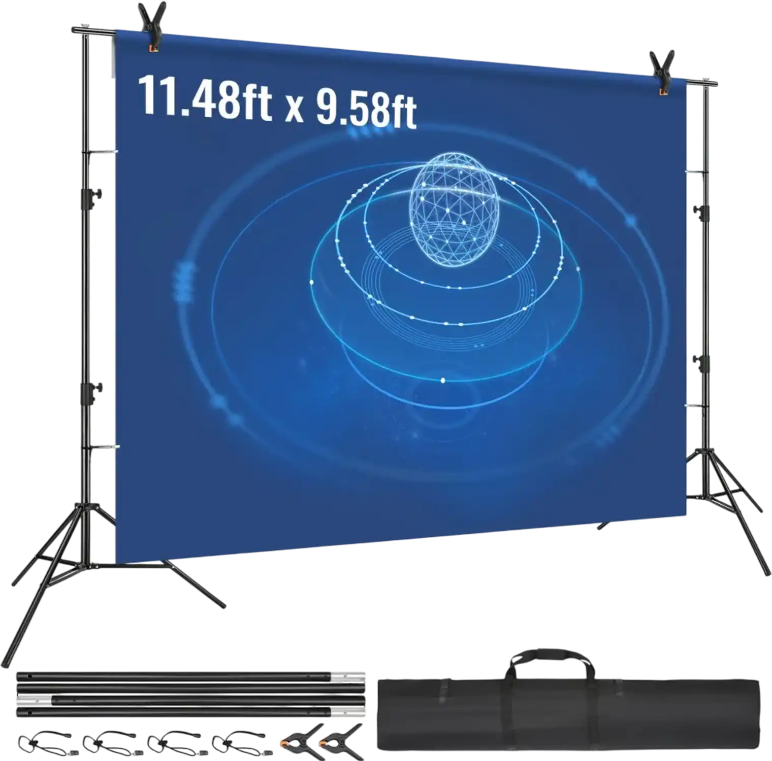 Vevor Backdrop Stand 12' x 10' Heavy Duty Adjustable Photography Background Support System New
