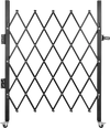 VEVOR Single Folding Security Gate, 48\" H x 37\" W Folding Door Gate, Steel Accordion Security Gate, Flexible Expanding Security Gate, 360° Rolling Barricade Gate, Scissor Gate or Door with Padlock