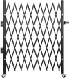 Single Folding Security Gate, 74"W x 51.57"H Folding Door Gate, Steel Accordion Security Gate, Flexible Expanding Security Gate, 360° Rolling Barricade Gate, Scissor Gate or Door with Padlock