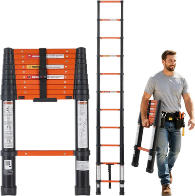 Vevor Telescoping Ladder 10.5' Extension Ladder Heavy-Duty 330 lbs Capacity New