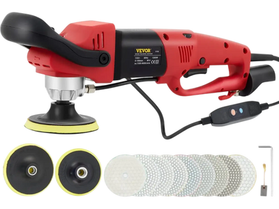 Vevor Wet Polisher Grinder Variable Speed Polishing Kit for Granite Marble Concrete Stone New