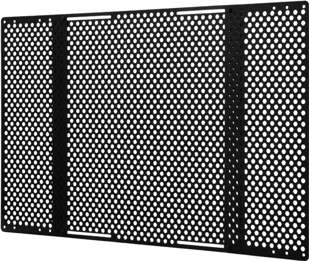 VEVOR RV Screen Door Protector, Adjusts from 22 to 31.5 inch, Adjustable Door Grille, Easy to Install, Reinforced Breathable Honeycomb Holes, Iron Camper RV Entry Protector for Pet Protection, Black