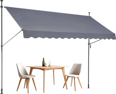Vevor Patio Awning Retractable Manual Crank 138 x 47