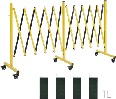 Vevor Retractable Barricade 18' Mobile Safety Barrier New