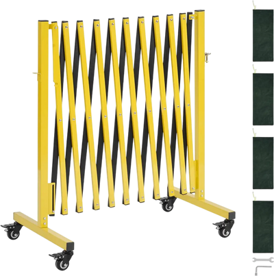 Vevor Expandable Barricade 13' Mobile Safety Barrier New