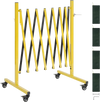 VEVOR Industrial Expandable Barricade, 12FT Expandable Safety Barrier, Flaxible Mobile Barricade with Locking Casters, Portable Folding Security Gate Traffic Fence for Driveway Warehouse Elevator
