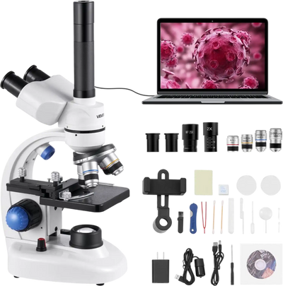 Vevor Microscope Trinocular Compound 40-5000X Professional Kit New