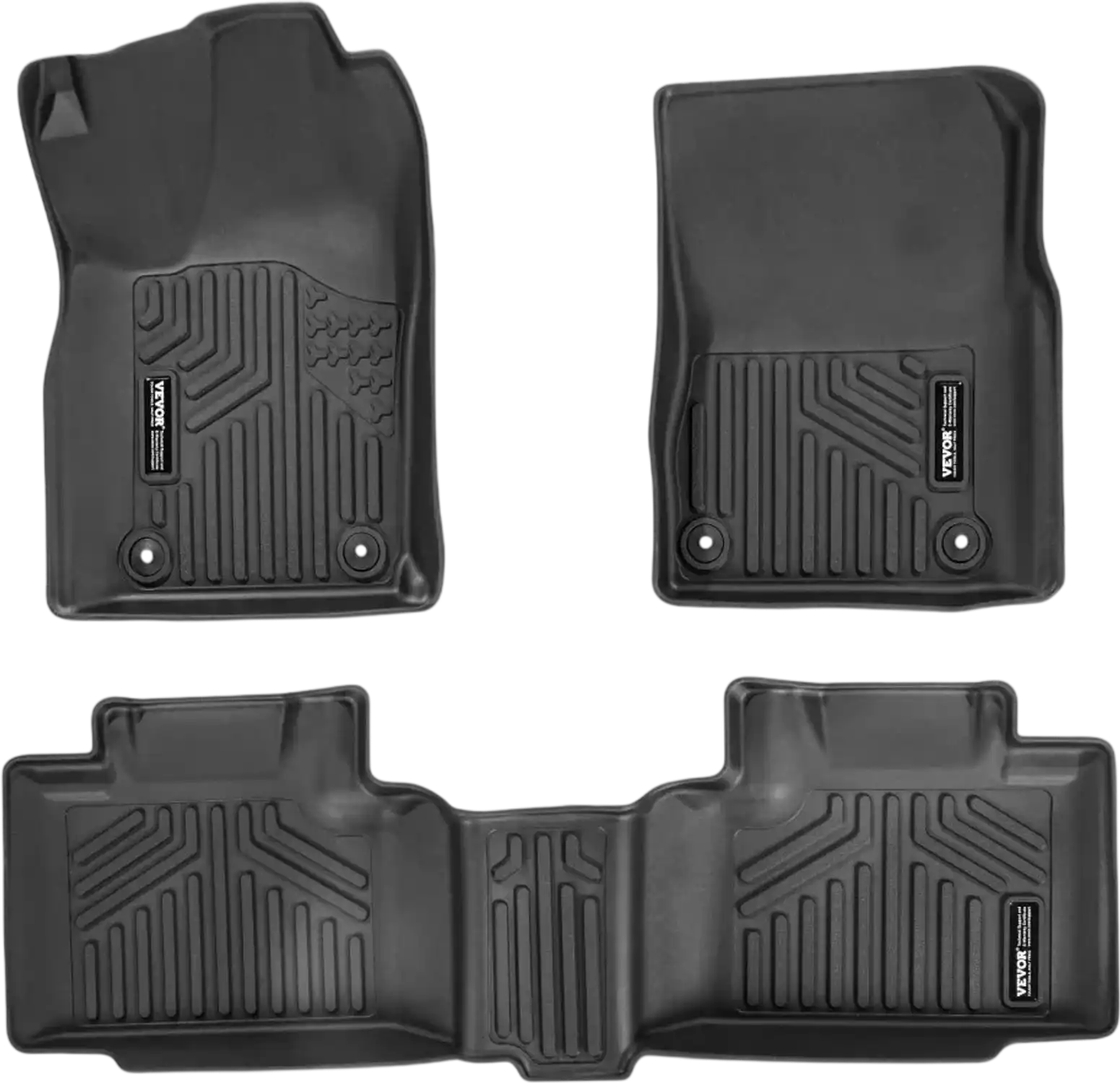 Vevor Floor Mats All-Weather Custom Fit TPE Front & 2nd Row Liners for Dodge Durango and Jeep Grand Cherokee Black New