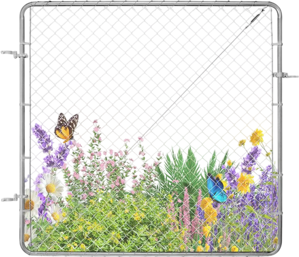 VEVOR Chain Link Fence Gate, 70 x 72 in, Adjustable Chain Link Fence Panel, Fit 3 ft (W) x 4 ft (H) Garden Fence Gate Opening, Rust-Resistant Galvanized Fencing Gate for Farm Posts Not Included
