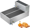 VEVOR Maple Syrup Evaporator Pan, 35 Gallon, 509 Cups of 8.8oz Maple Syrup, Flat Evaporator Pan with Thermometer, 2 Valves and 3 Heating Methods, Stainless Steel Maple Syrup Pan for Home, Outdoor