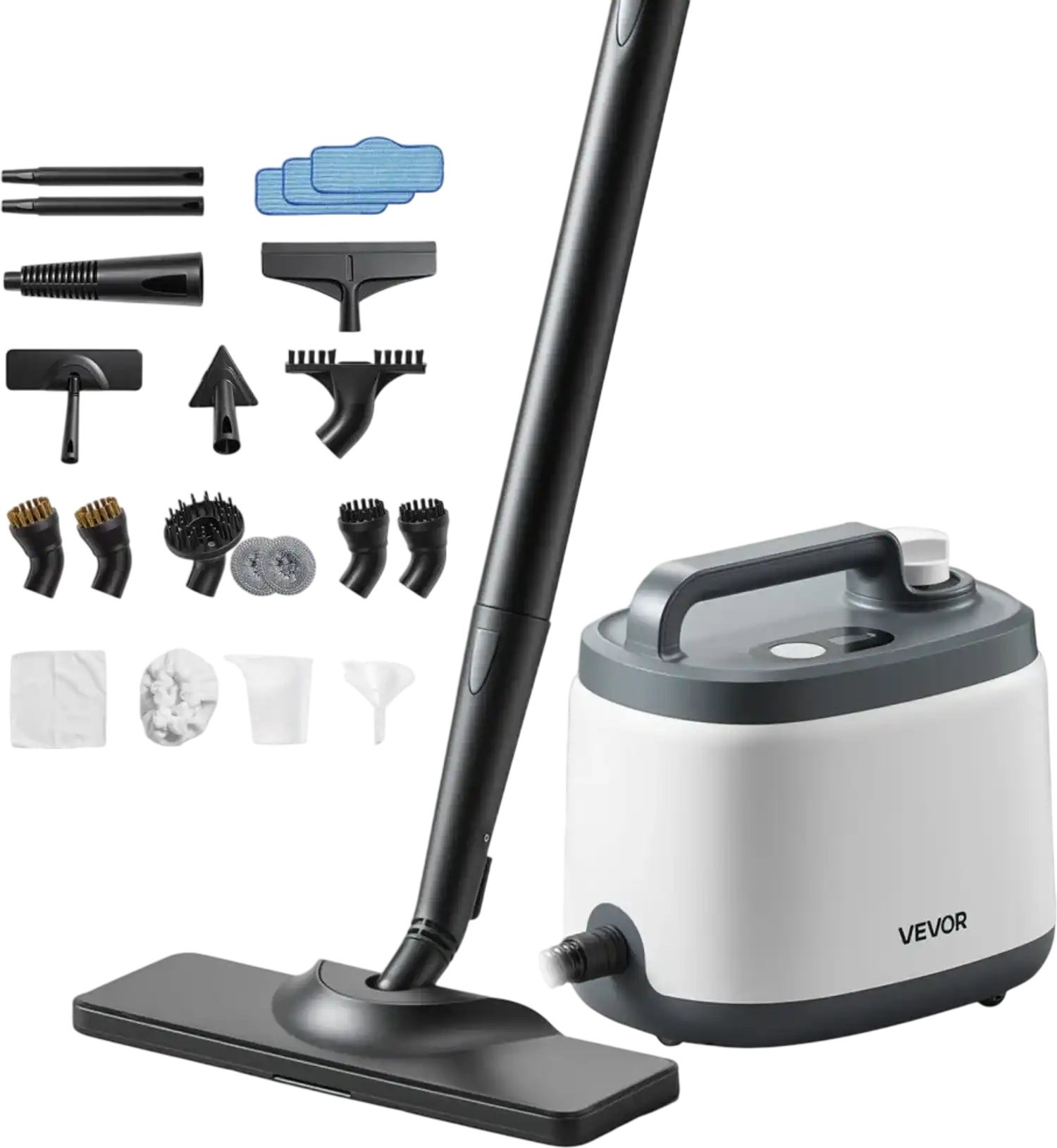 Vevor Canister Steam Cleaner 51 oz Portable Multi-Surface Steamer with 19 Accessories New
