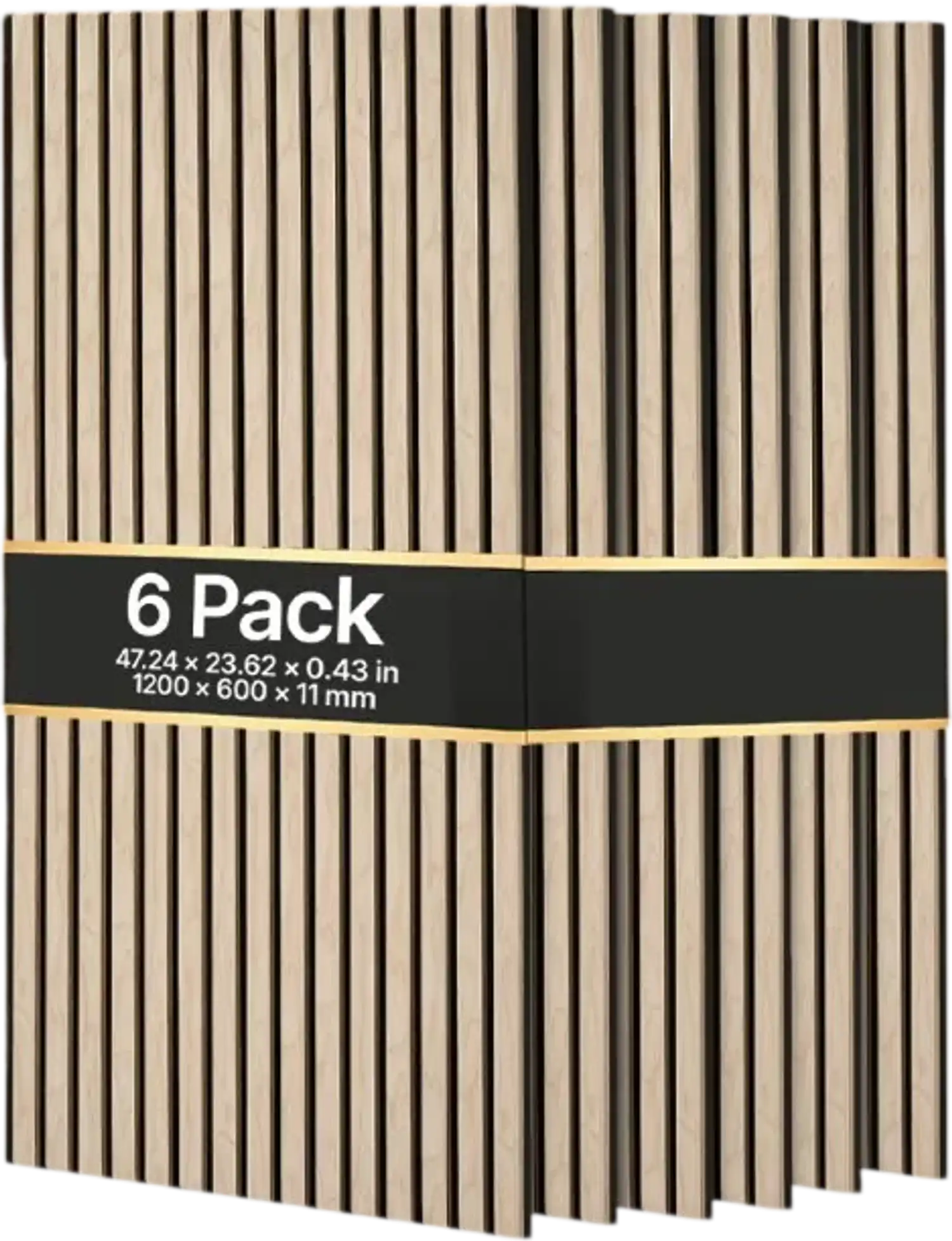 Vevor Acoustic Wall Panels Oak Finish Sound-Absorbing Slat Panels 6-Pack New