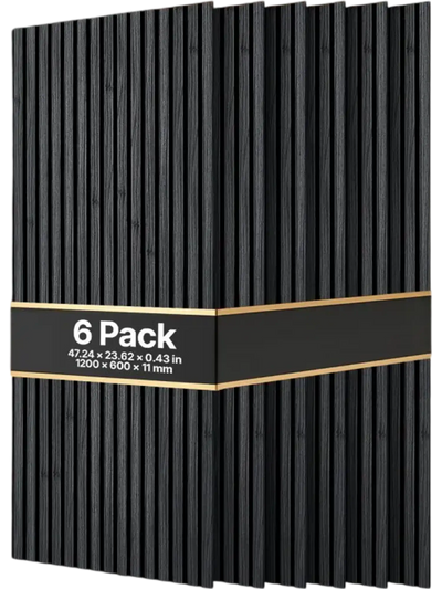 Vevor Acoustic Slat Wall Panels Black Oak 47.24