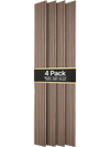 VEVOR Wood Wall Panels, 96.1 x 11 in, Acoustic Slat Panels, Walnut Finish, Sound Absorbing for Living Rooms, Bedrooms, Offices, Studios, Interior Wall Decor, MDF & PET Construction, Screw Kit, 4-Pack