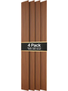 VEVOR Wood Wall Panels, 96.1 x 11 inches, Acoustic Slat Panels, Dark Teak, Sound Absorbing for Living Rooms, Bedrooms, Offices, Studios, Interior Wall Decor, MDF & PET Construction, Screw Kit, 4-Pack