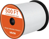 VEVOR Polyester Rope 1/4 in x 500 ft Solid Braid Marine Utility Rope White, for Outdoor Boat Docking, 1150 lbs Breaking Strength, Heavy Duty Low Stretch Sun-Resistant Industrial Cord, Smooth Surface