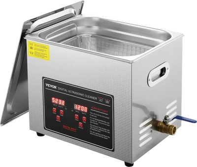 Vevor Ultrasonic Cleaner 10L Stainless Steel Heated Cleaning Machine New